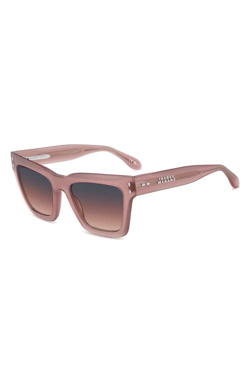 Isabel Marant 53mm Gradient Rectangular Sunglasses In Pink/grey Fuchsia