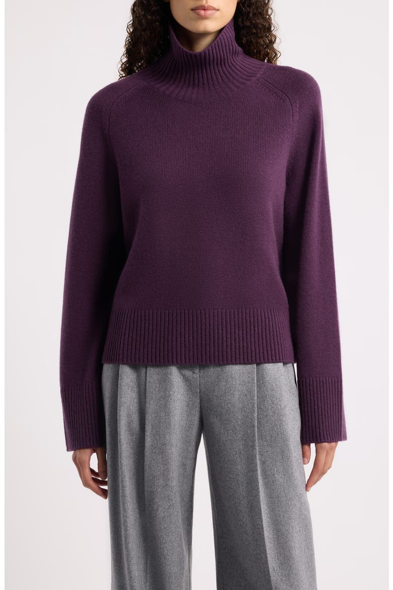 Falonso Cashmere Turtleneck Sweater, Main, color, BLACKBERRY WINE