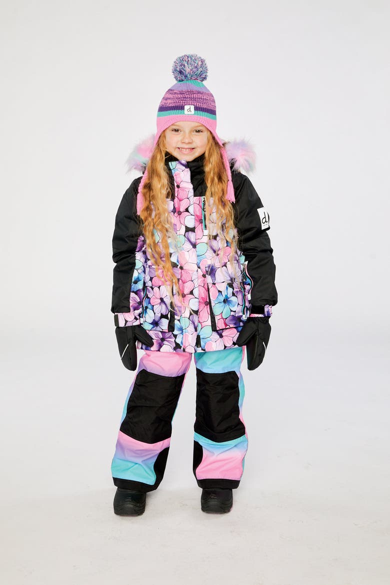 Play Floral Jacket & Gradient Pants Two Piece Snowsuit, Alternate, color, Purple Floral Print