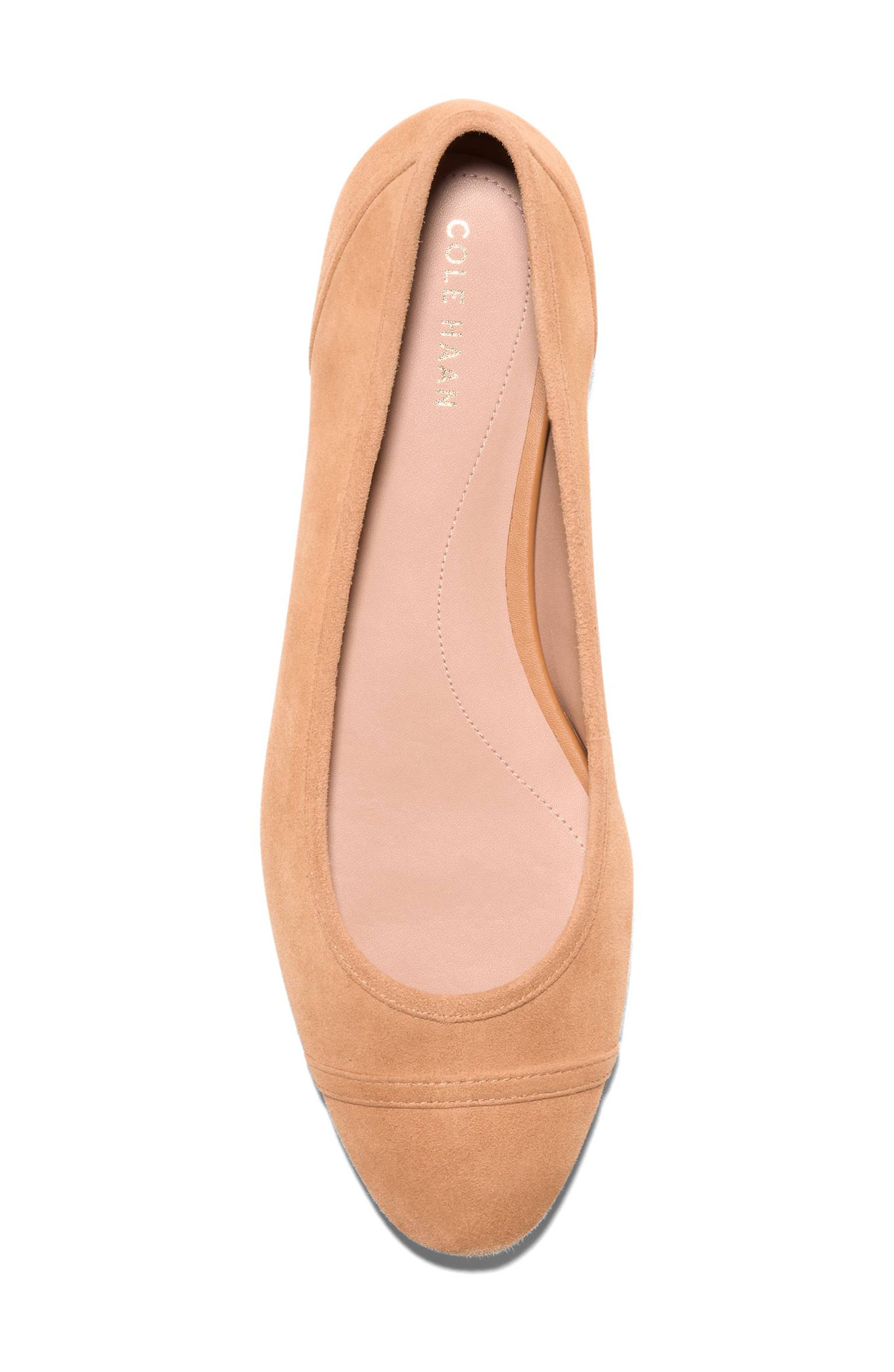 Raquelle Demi Wedge Ballet Flat, Alternate, color, BISCUIT SUEDE