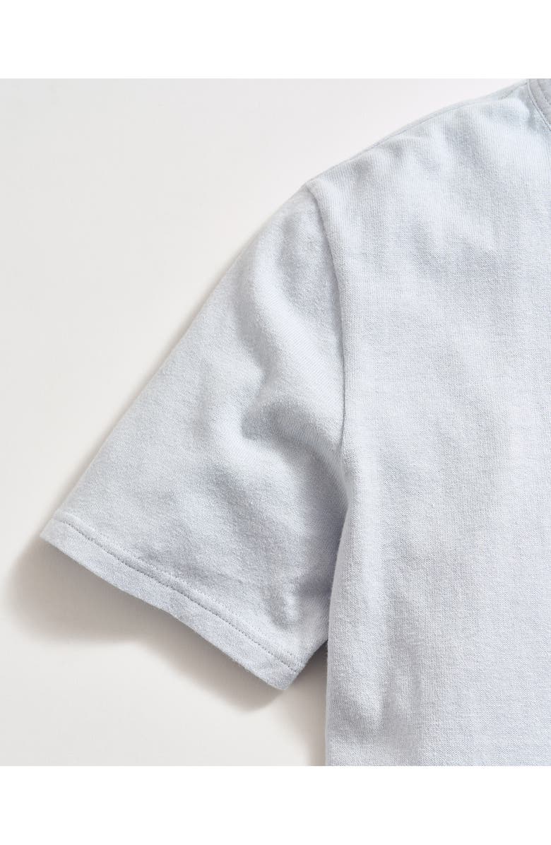 Billy Reid Short Sleeve Hemp & Cotton Henley, Alternate, color, Grey Mist