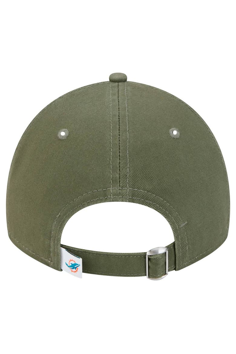 Men's New Era Olive Miami Dolphins Main 9TWENTY Adjustable Hat, Alternate, color, Olive