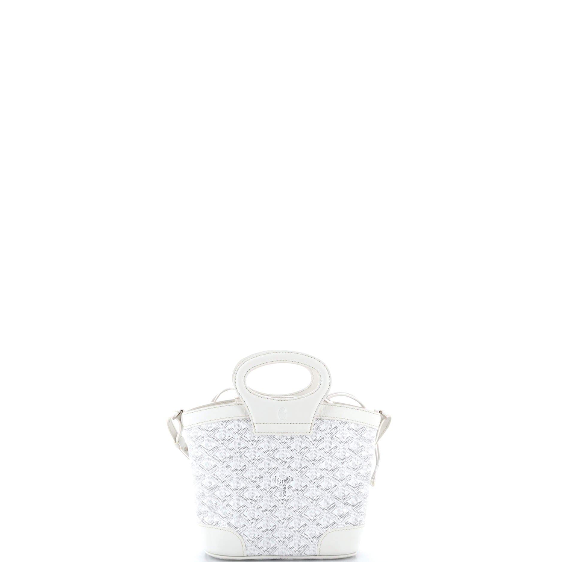Pre-Owned Goyard Beluga Bag Coated Canvas Mini, Alternate, color, White