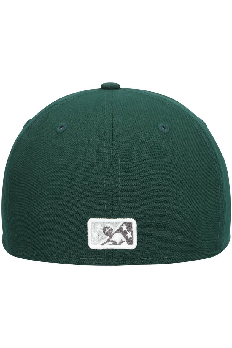 Men's New Era Green Fort Wayne TinCaps Home Authentic Collection 59FIFTY Fitted Hat, Alternate, color, Green
