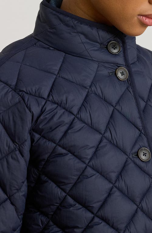 Ralph Lauren Lauren Diamond Quilted Puffer Jacket In Black