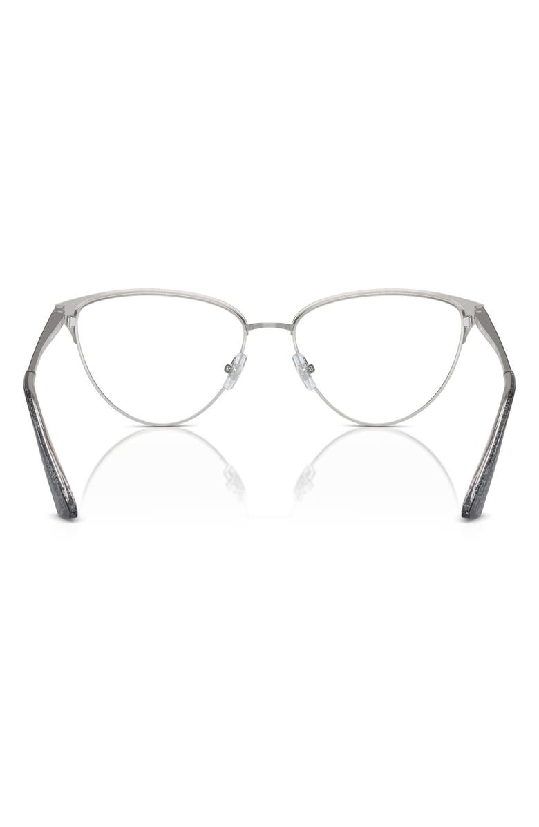 Jimmy Choo 55mm Cat Eye Optical Glasses, Alternate, color, Silver/ Black / Demo Lens