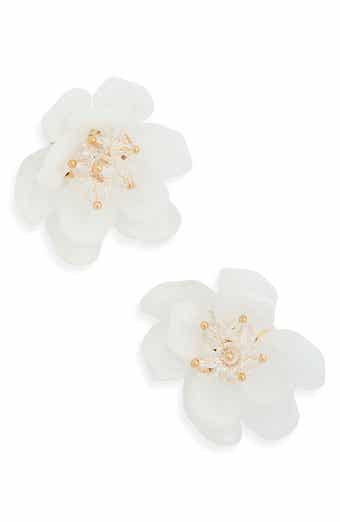 NORDSTROM RACK Large Frosted Resin Flower Stud Earrings