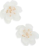 NORDSTROM RACK Large Frosted Resin Flower Stud Earrings