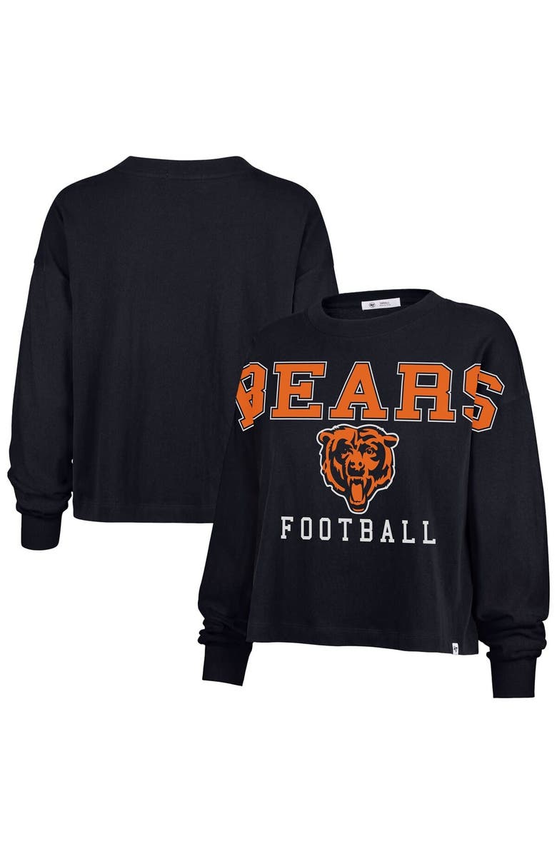 '47 Women's '47 Navy Chicago Bears Outreach City Oversized Long Sleeve T-Shirt, Main, color,