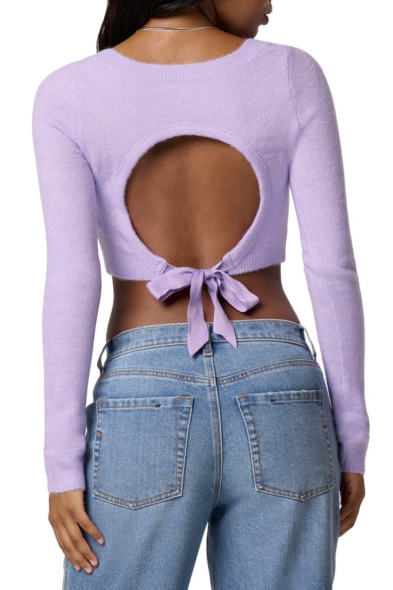 Tie Back Bow Pullover, Alternate, color, MILLIE LAVENDER