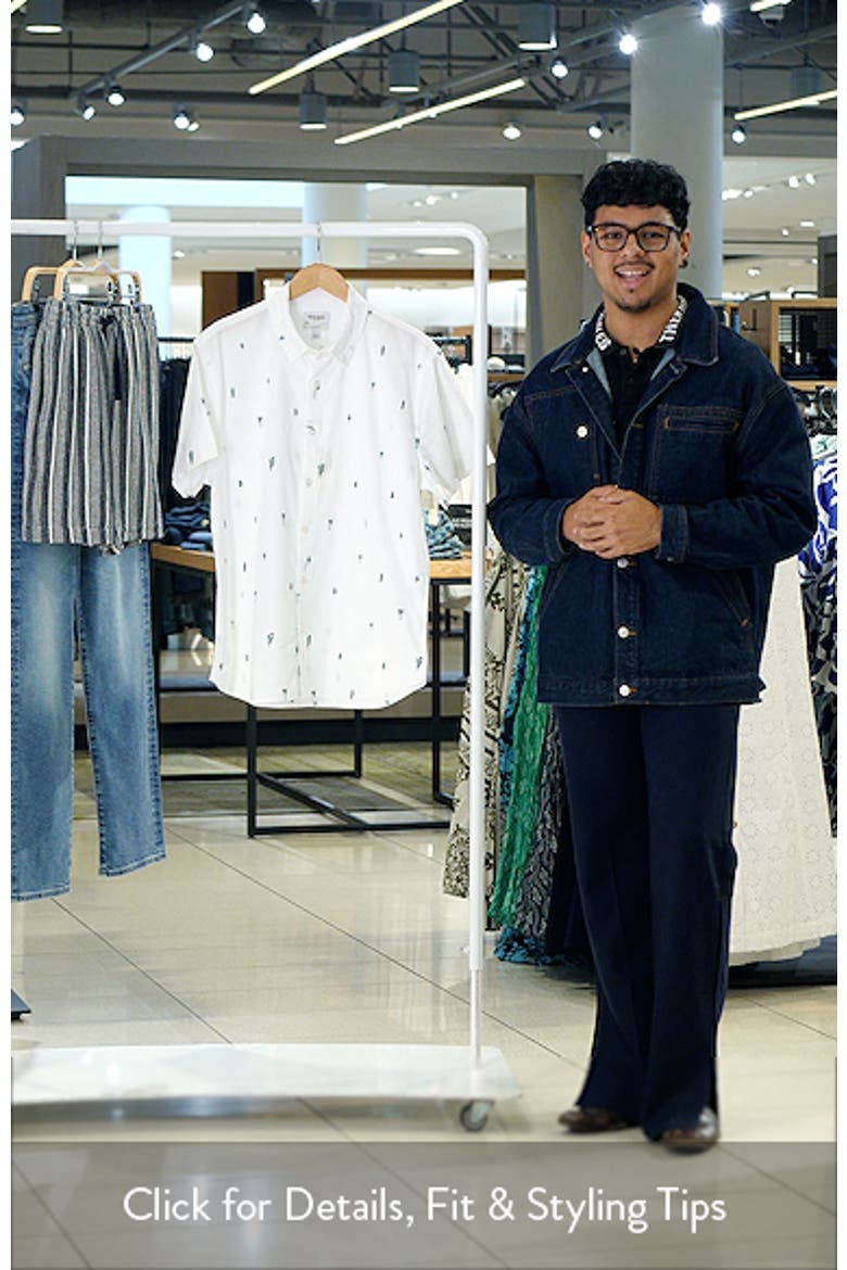 Montauk Floral Embroidered Short Sleeve Cotton & Hemp Button-Up Shirt video