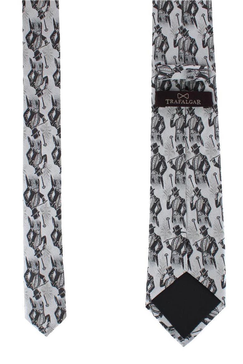 Ambrose Dapper Night Silk Tie, Alternate, color, SILVER