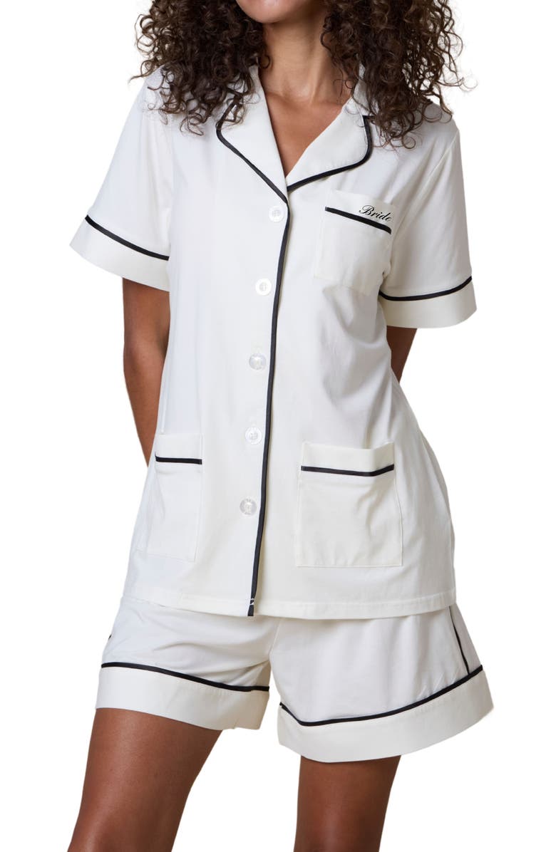 KIP Bride Stretch Cotton Short Pajama Set, Alternate, color, 