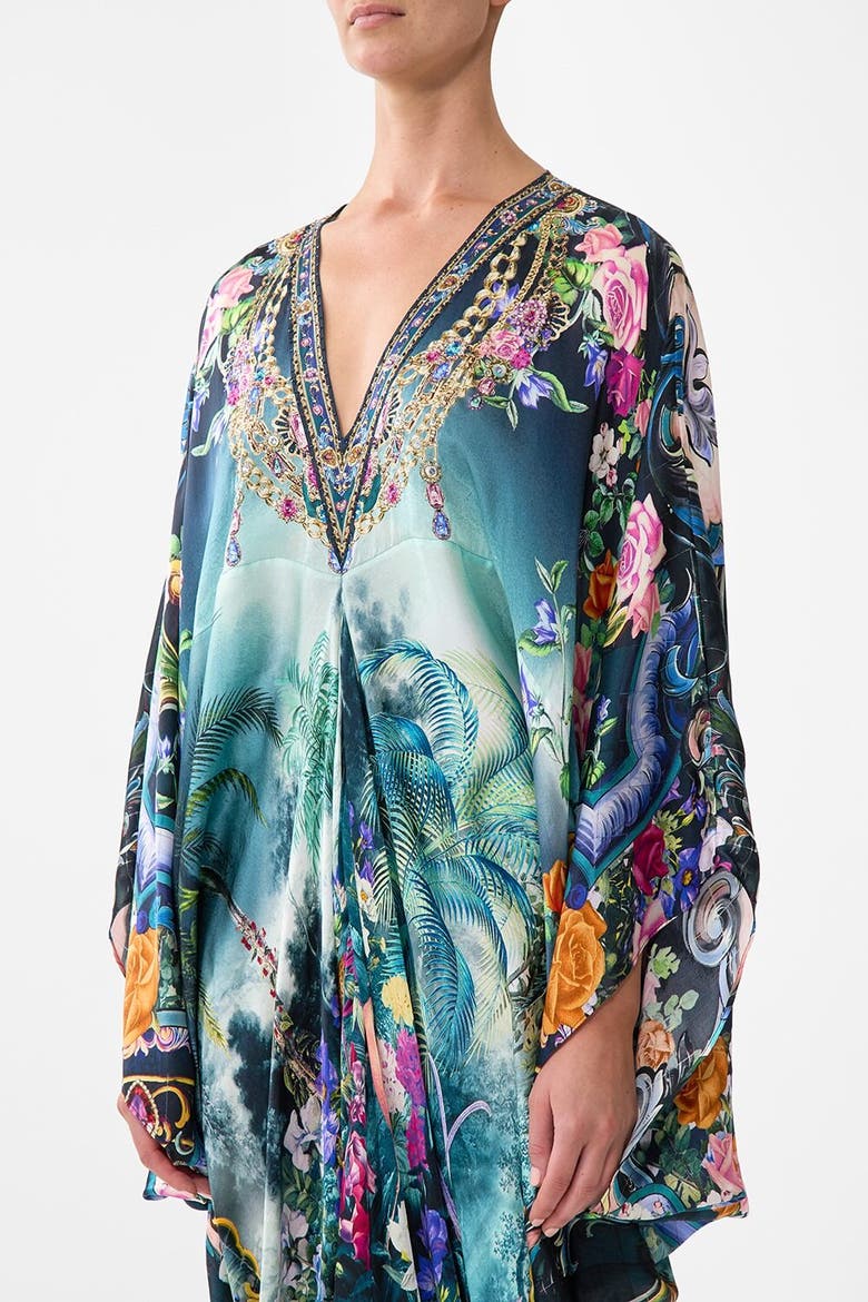 T Shape Long Kaftan Basked In Baroque, Alternate, color, Basked In Baroque