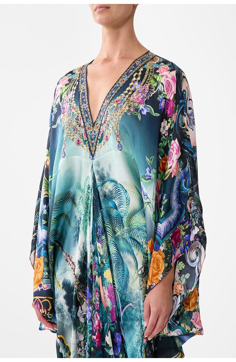 Camilla T Shape Long Kaftan Basked In Baroque, Alternate, color, 