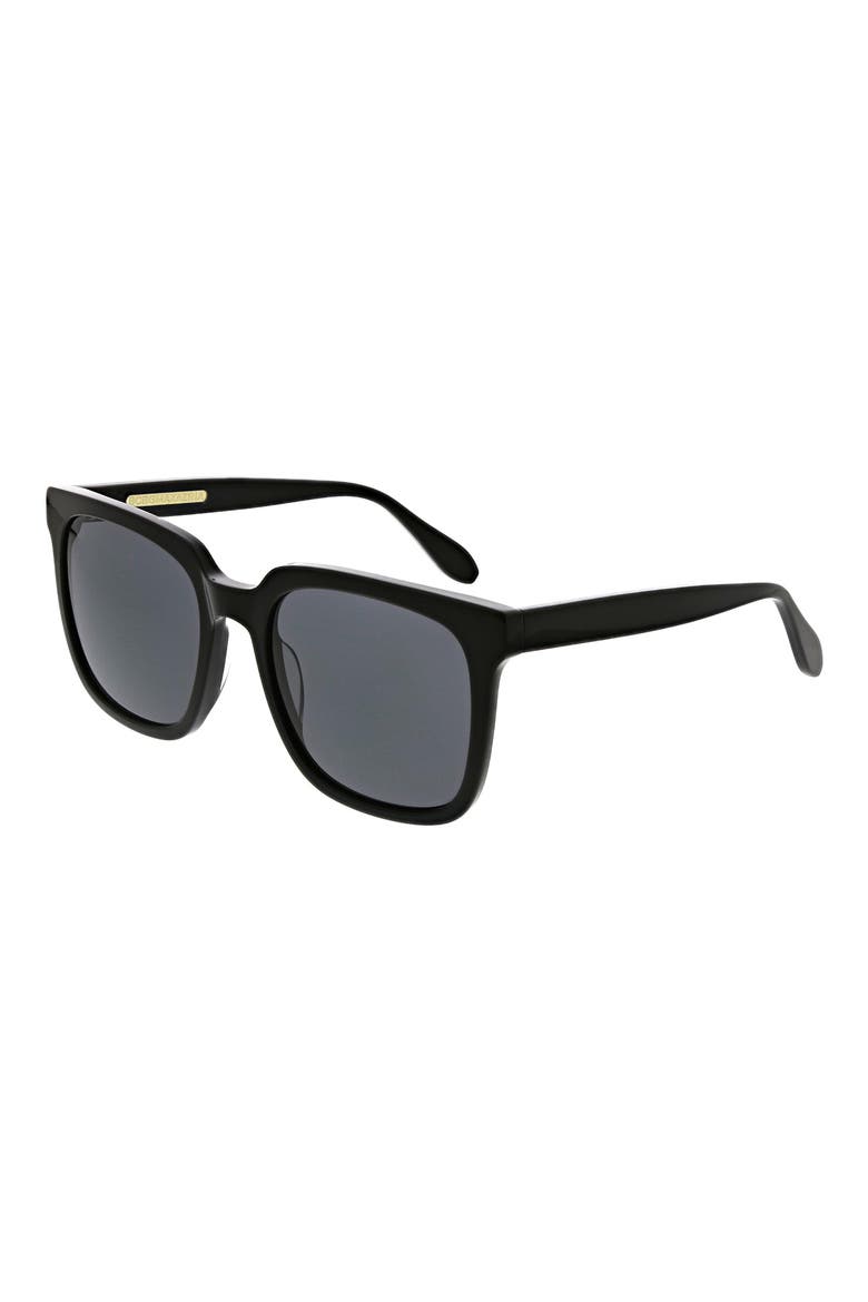 55mm Gradient Square Sunglasses, Main, color, BLACK