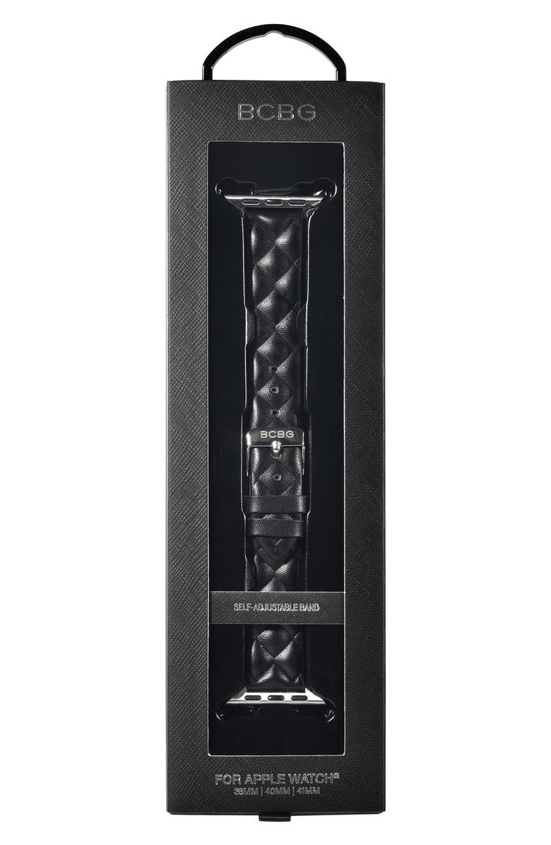 RItech Quilted Faux Leather Apple Watch<sup>®</sup> Watchband, Alternate, color, Black