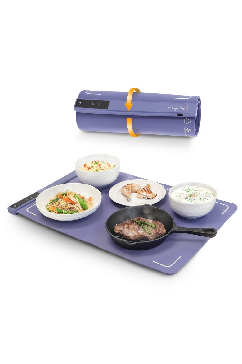 Silicone Warming Mat with Variable Temperature Settings & Digital Display, Main, color, Grey
