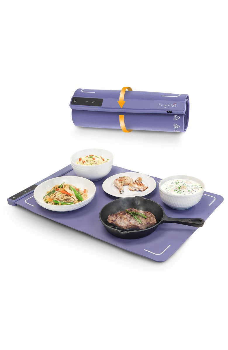 Megachef Silicone Warming Mat with Variable Temperature Settings & Digital Display, Main, color, Grey