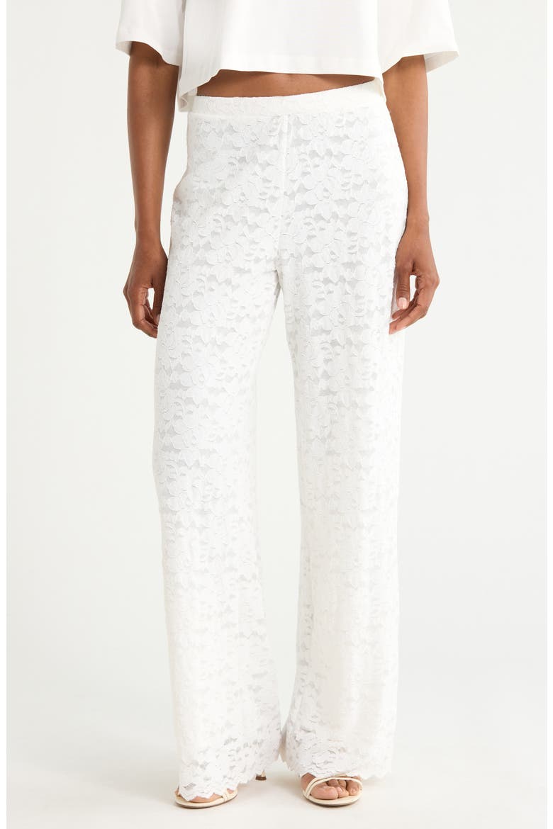 Malia Wide Leg Pants, Main, color, WHITE