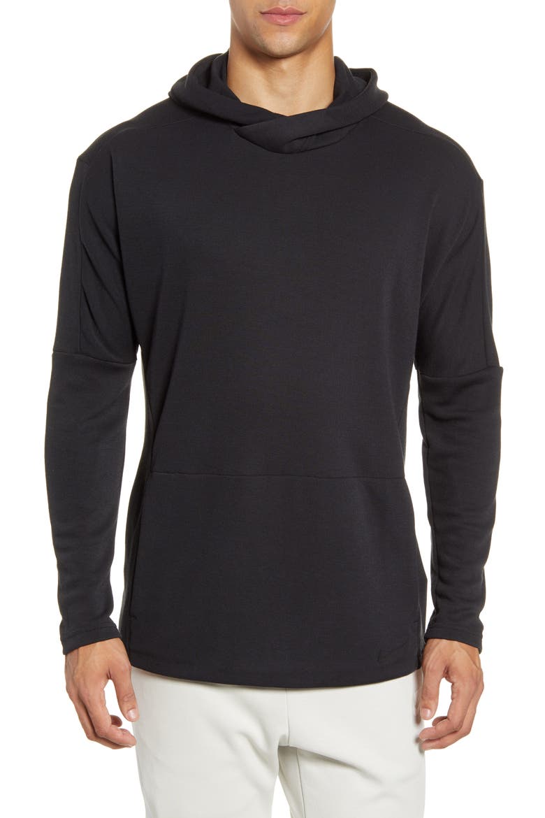 Yoga Dri-FIT Pullover Hoodie, Main, color, BLACK/ HEATHER