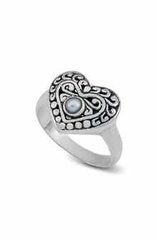 SAMUEL B. Freshwater Pearl Heart Ring