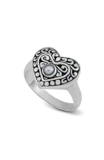 Freshwater Pearl Heart Ring