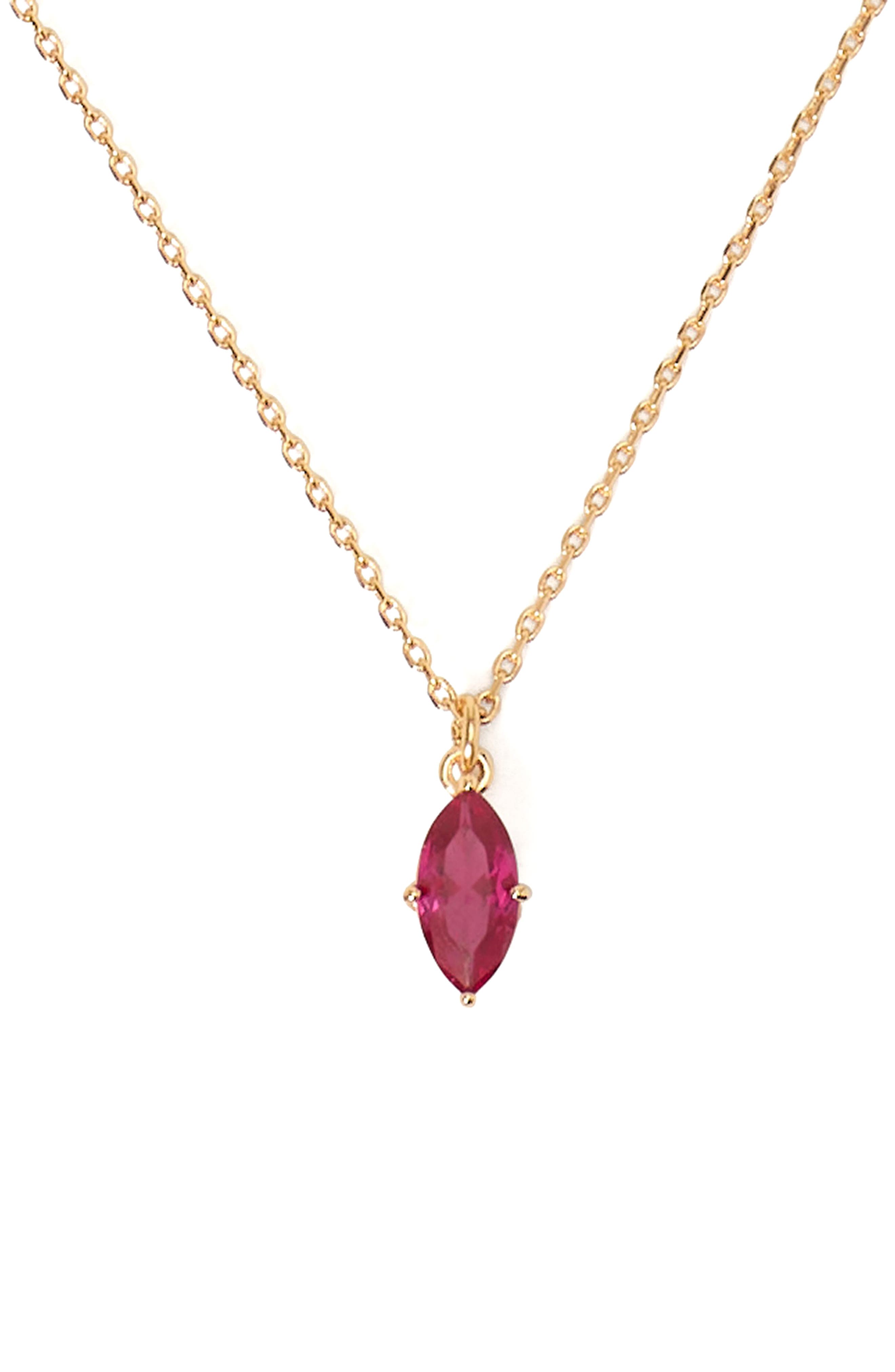 Kate Spade New York signature solitaire cubic zirconia pendant necklace