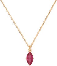 Kate Spade New York signature solitaire cubic zirconia pendant necklace