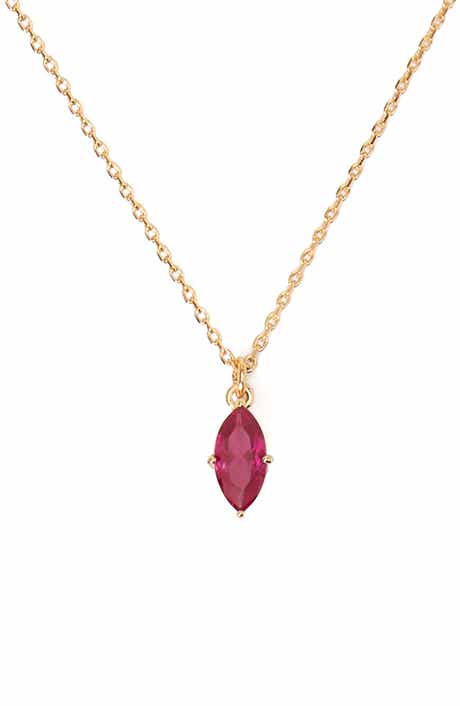 Kate Spade New York signature solitaire cubic zirconia pendant necklace