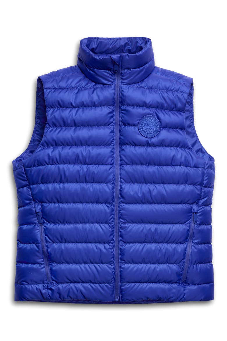 Aethera Quilted Ripstop 750 Fill Power Down Puffer Vest, Alternate, color, AZURITE BLUE