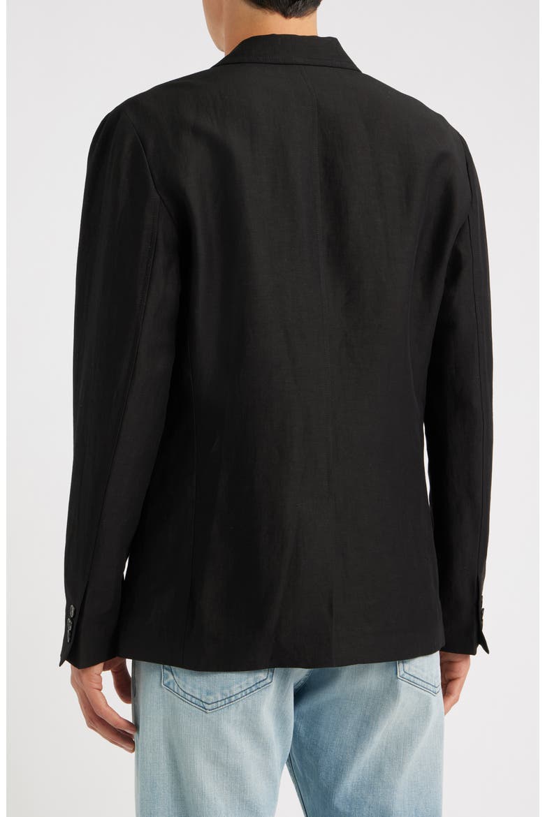 Skeleton Wool & Linen Sport Coat, Alternate, color, BLACK