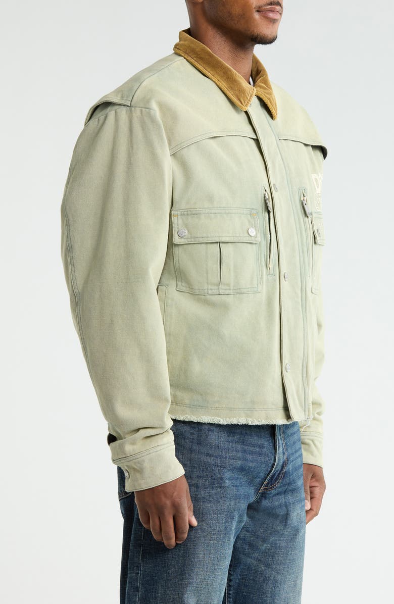 DIET STARTS MONDAY Hopkins Denim Construction Jacket, Alternate, color, Sage