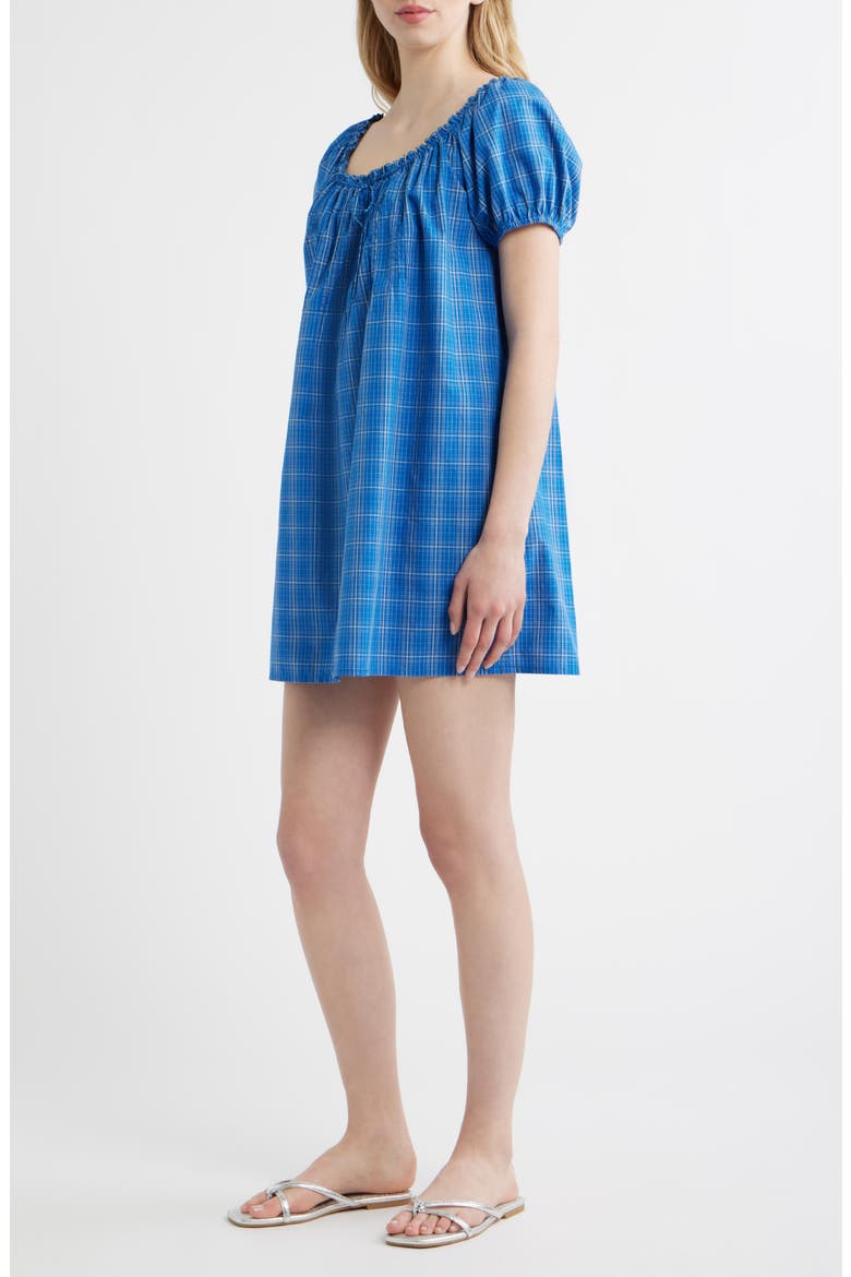 Costa Minidress, Alternate, color, FLOR CHECK - COBALT