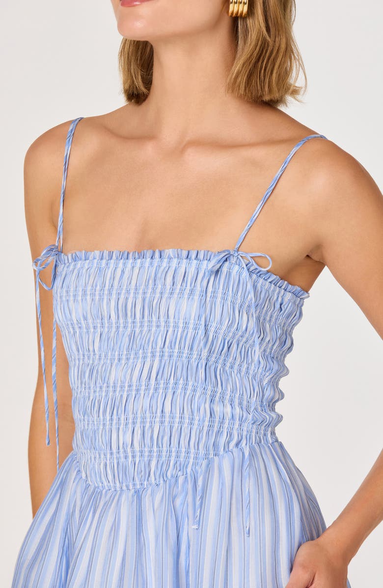 ASTR the Label Lahela Stripe Sundress, Alternate, color, Blue Stripe