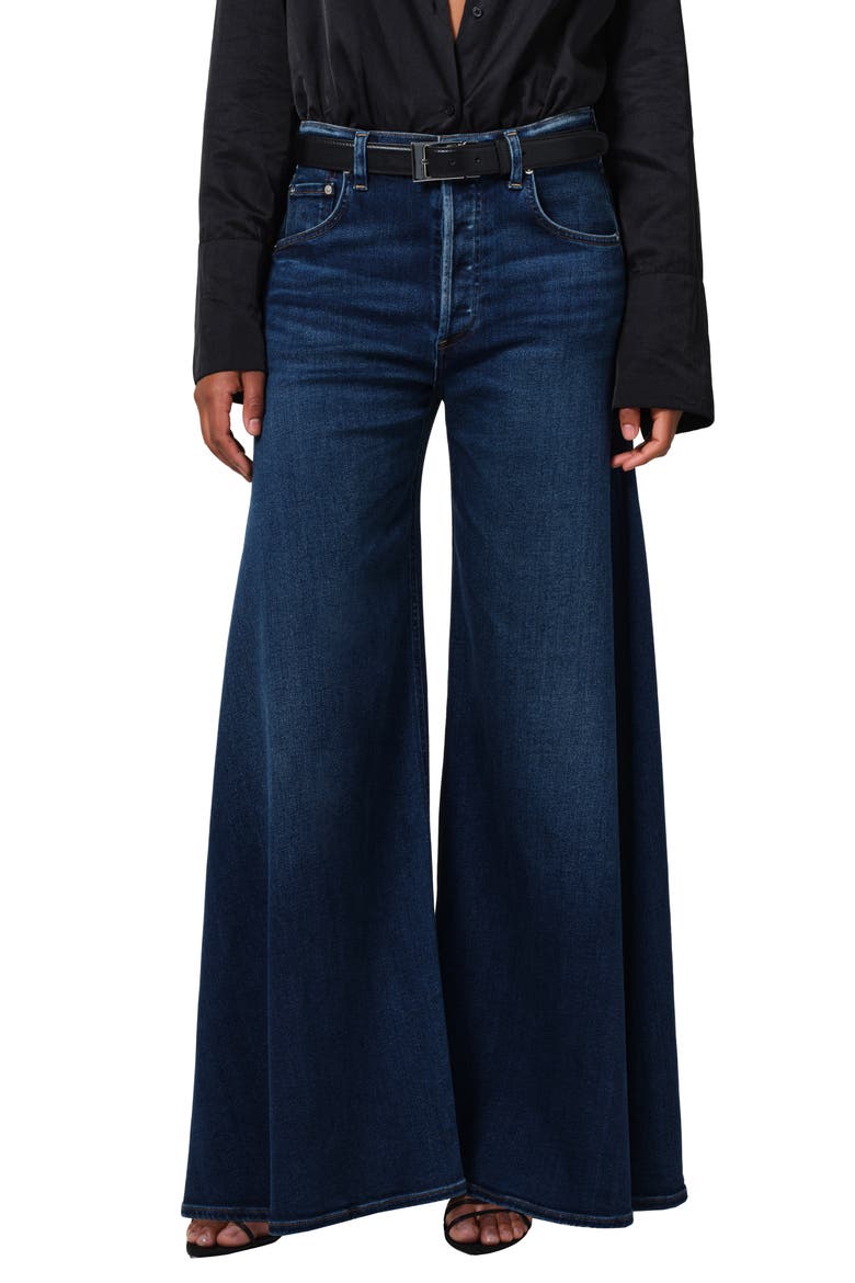 Amari High Waist Wide Leg Jeans, Main, color, REGATTA