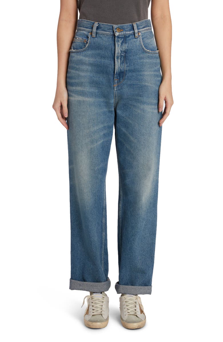 Golden Goose Kim Lived-In Jeans, Main, color, Medium Wash Blue