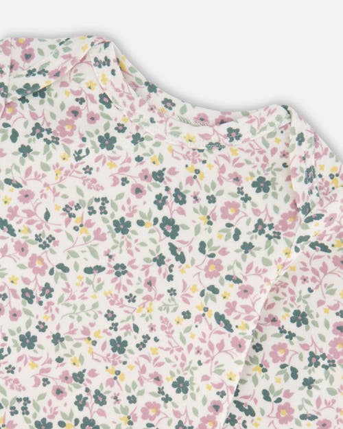 Deux Par Deux Organic Cotton Bodysuit And Sleeveless Overalls Set In Green