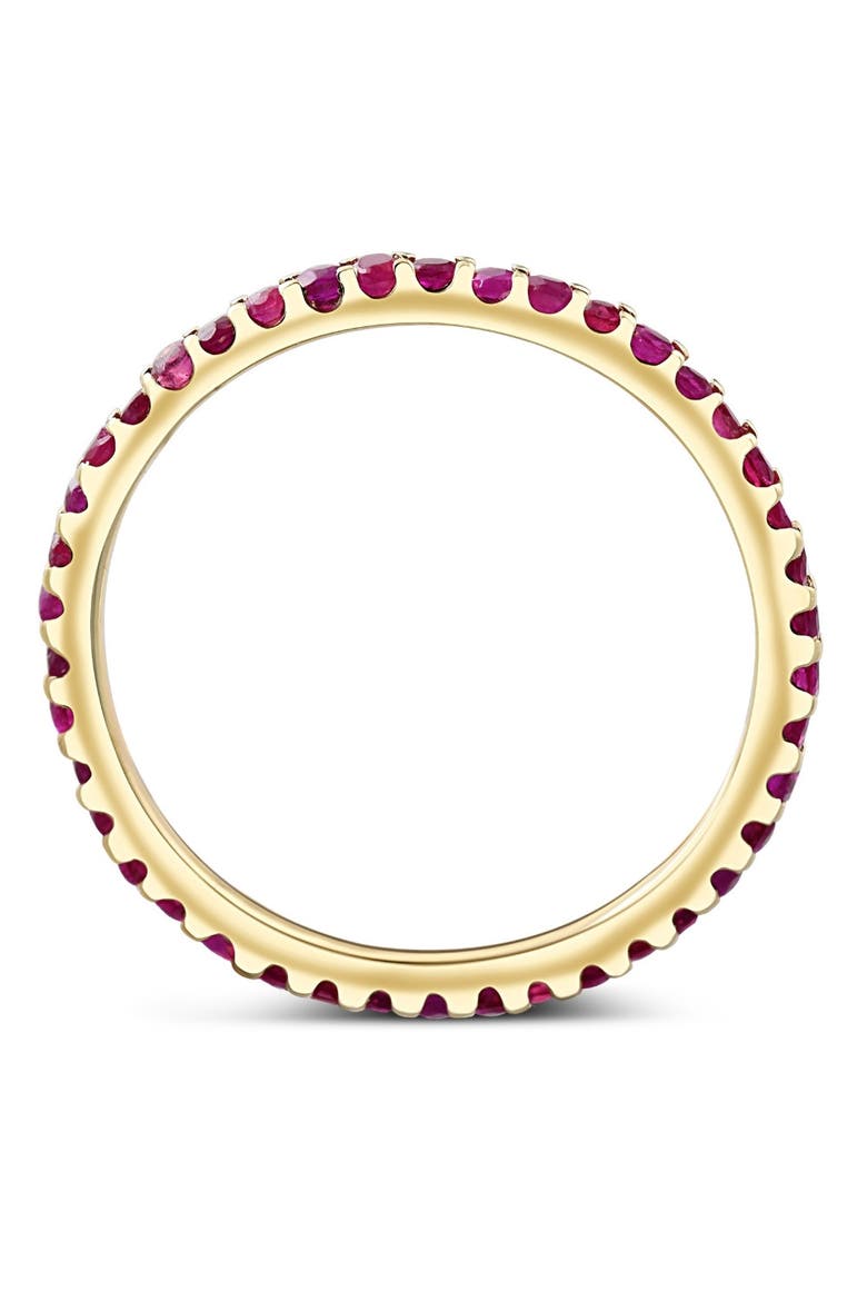 3/4Ct Ruby Eternity Ring Anniversary Band 10k Gold, Alternate, color, 10K Yellow Gold