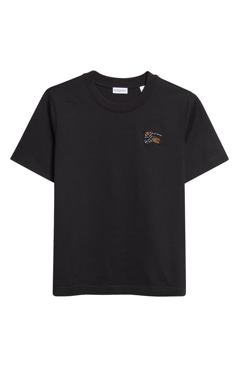 Burberry Frankie EKD Check Logo Cotton T-Shirt, Main, color, Black