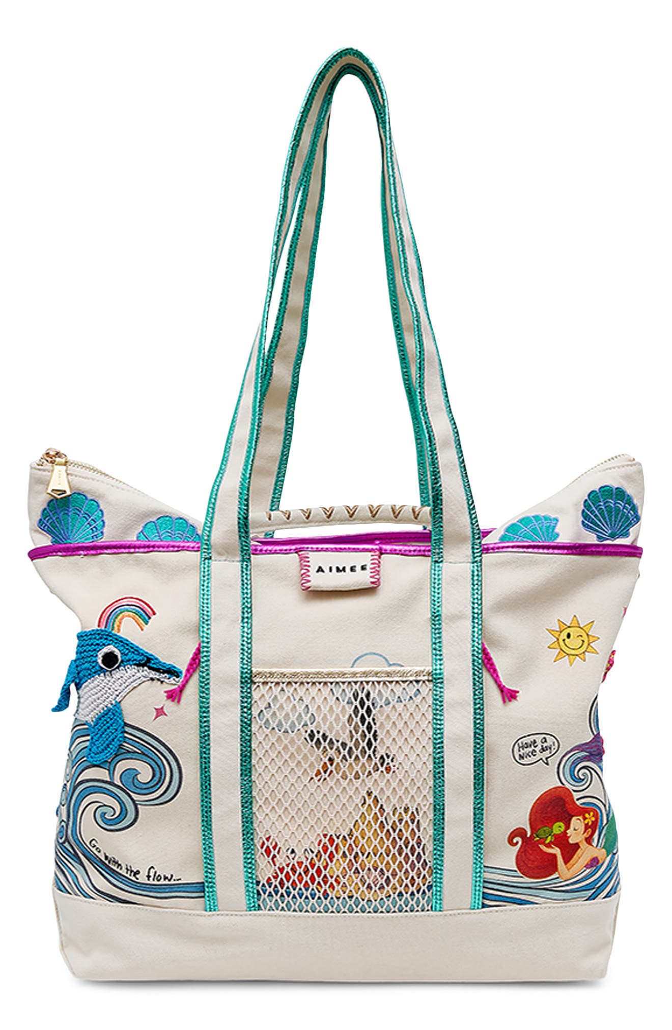 AIMEE Wonder Canvas Convertible Tote, Alternate, color, Under The Sea