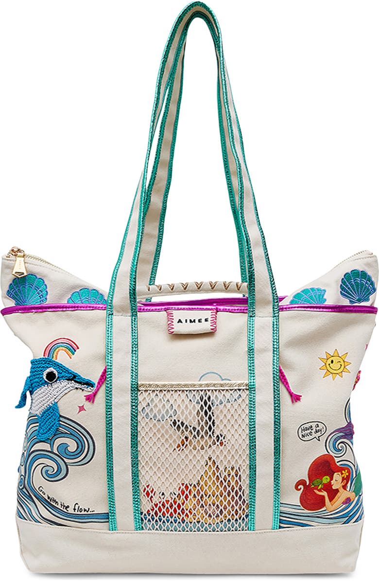 AIMEE Wonder Canvas Convertible Tote, Alternate, color, Under The Sea