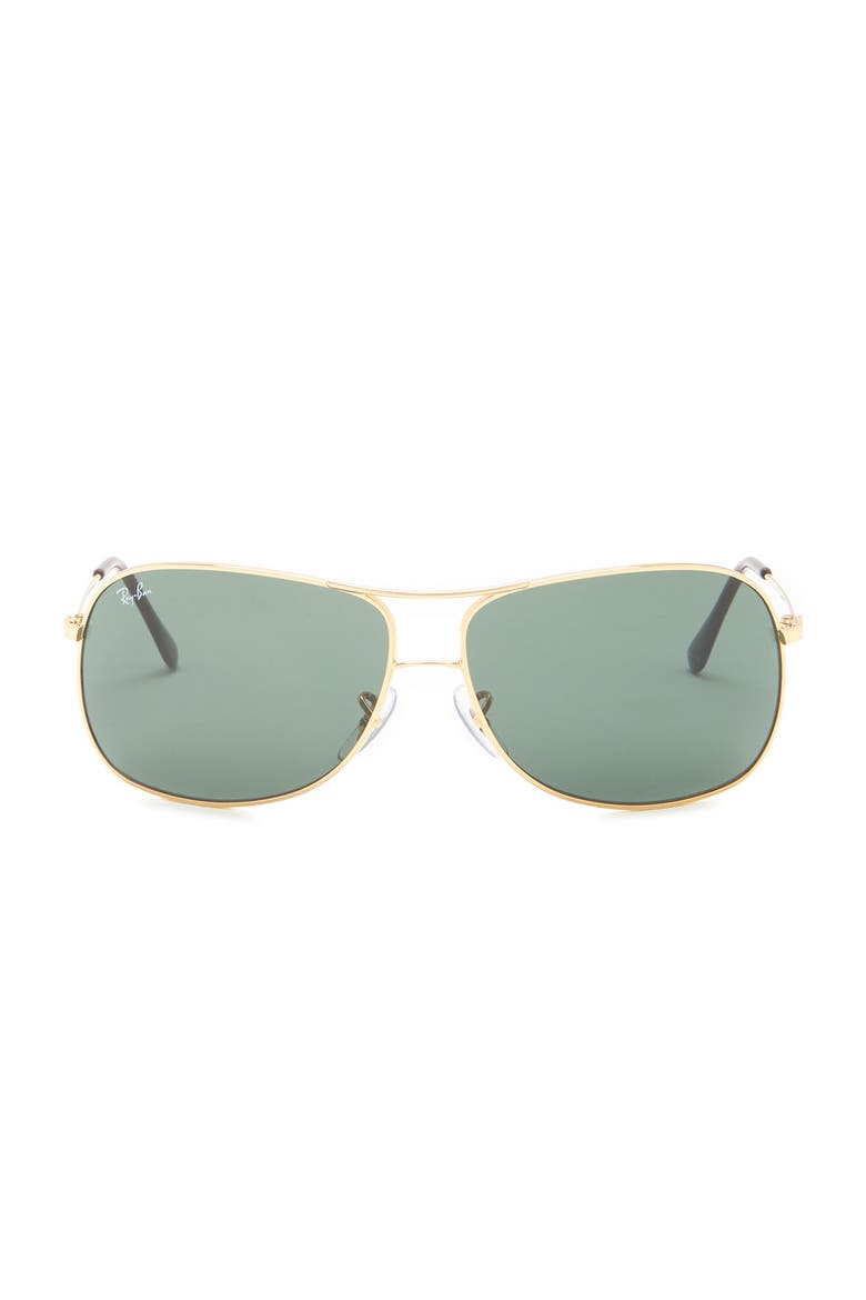 64mm Aviator Sunglasses, Alternate, color, GOLD