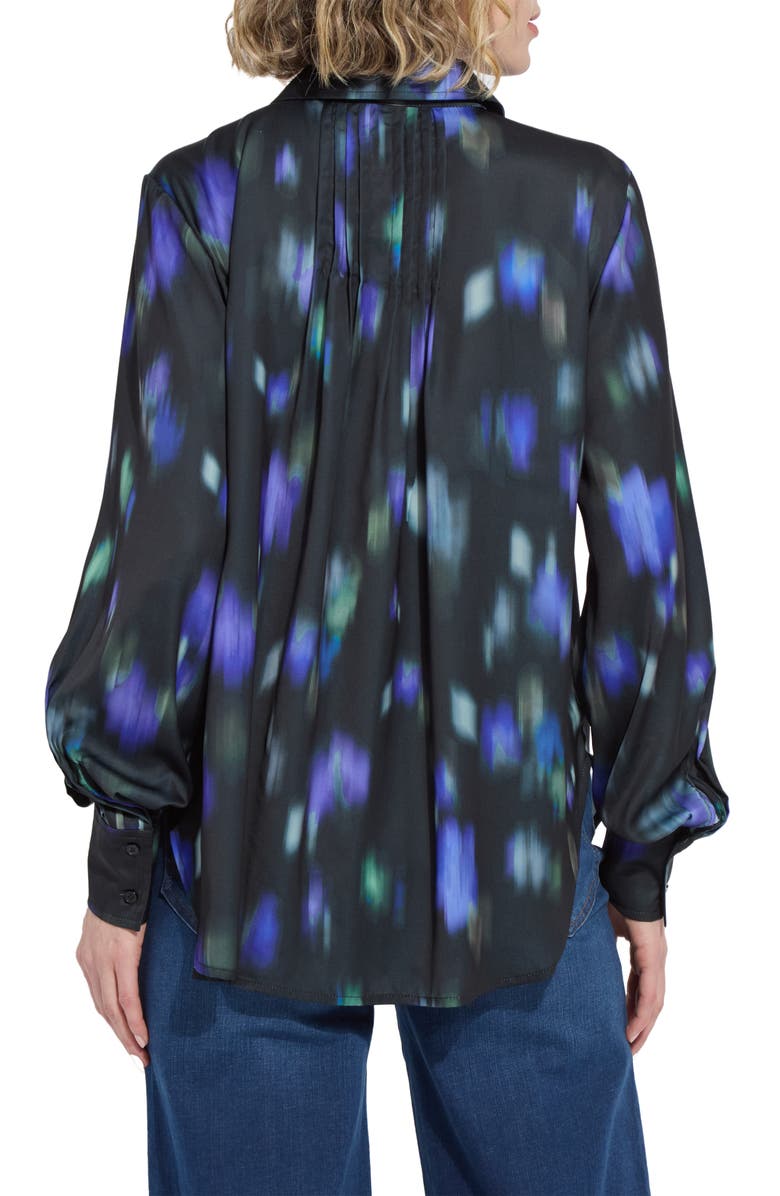 Lysse Aitana Utility Pleat Button-Up Shirt, Alternate, color, Motion Blur Streak