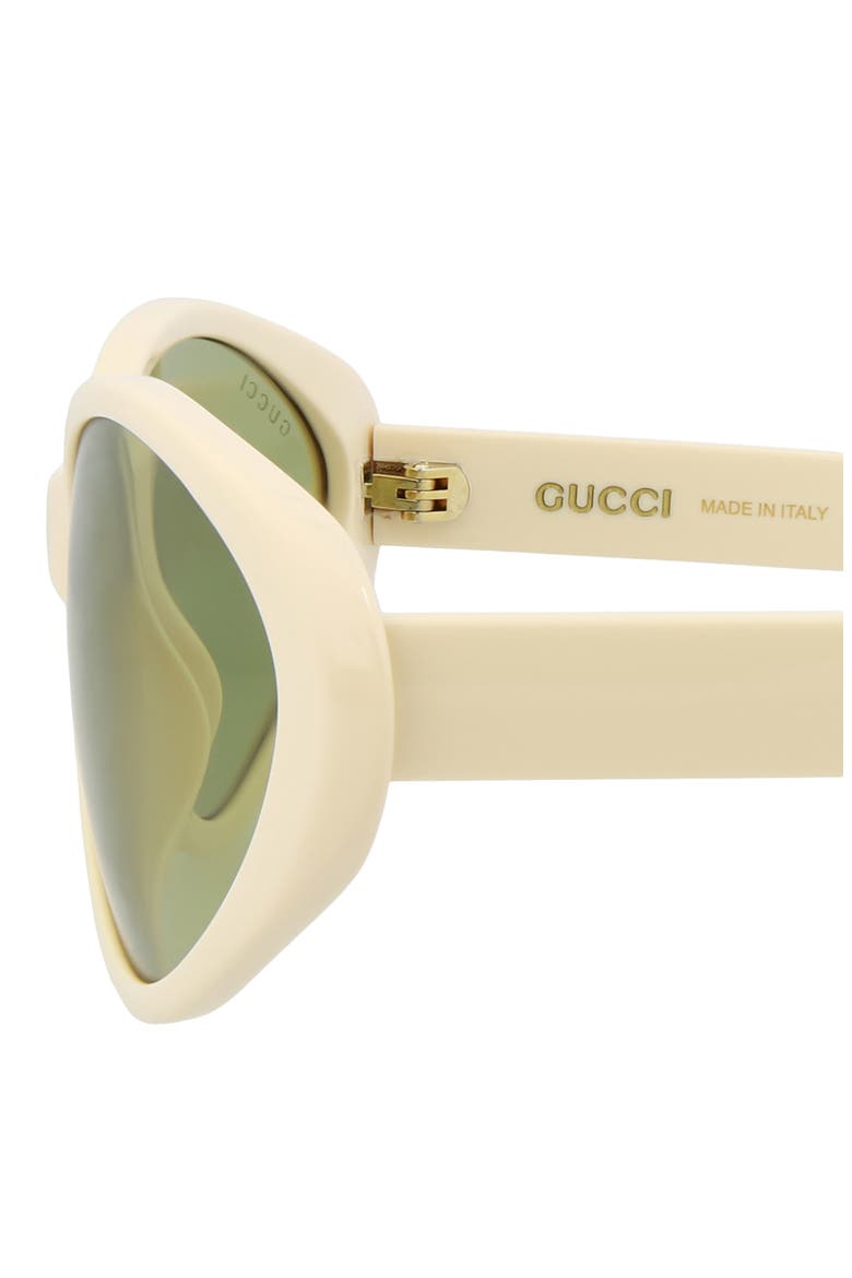 67mm Cat Eye Sunglasses, Alternate, color, IVORY IVORY GREEN