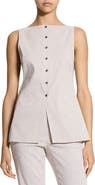 Theory Sleeveless Linen Blend Top