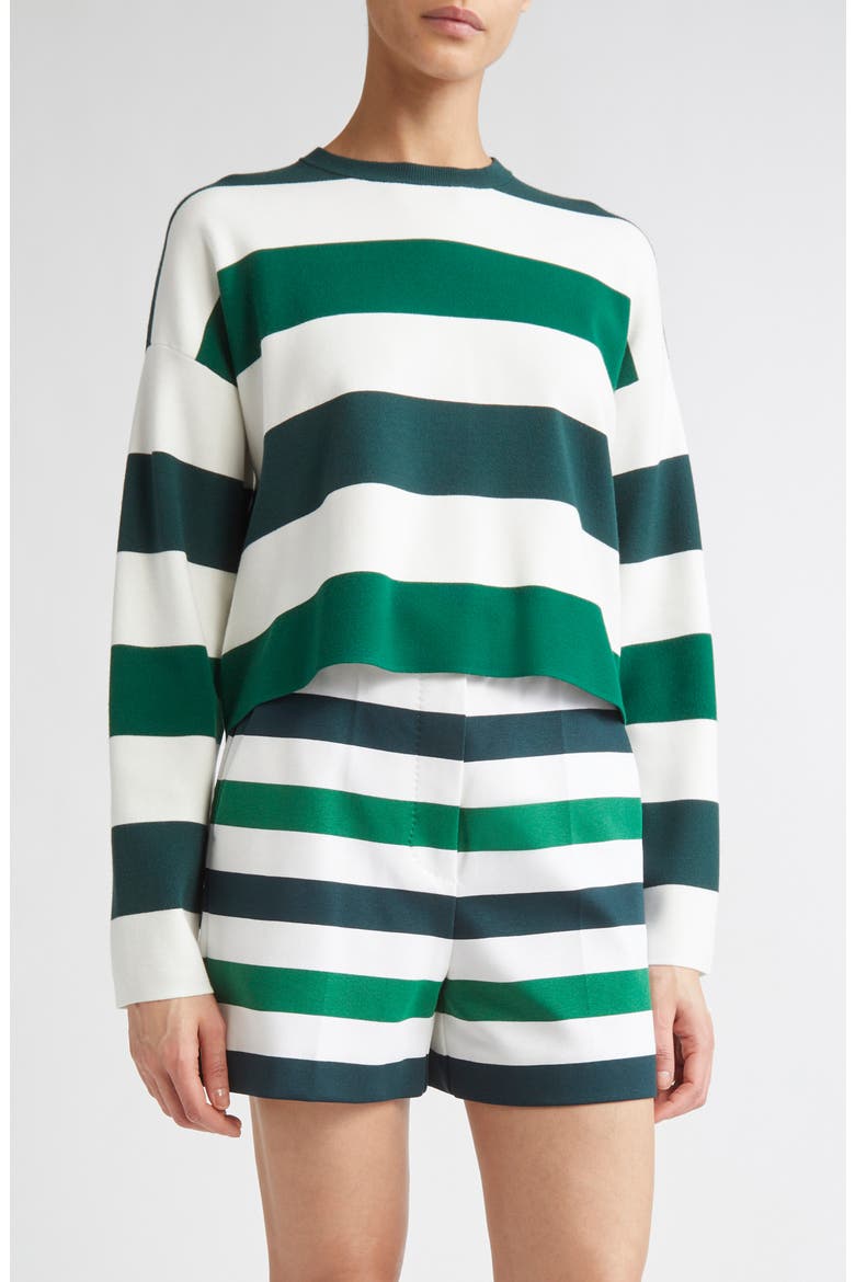 Jesone Stripe Milano Knit Sweater, Main, color, SKY BLUE
