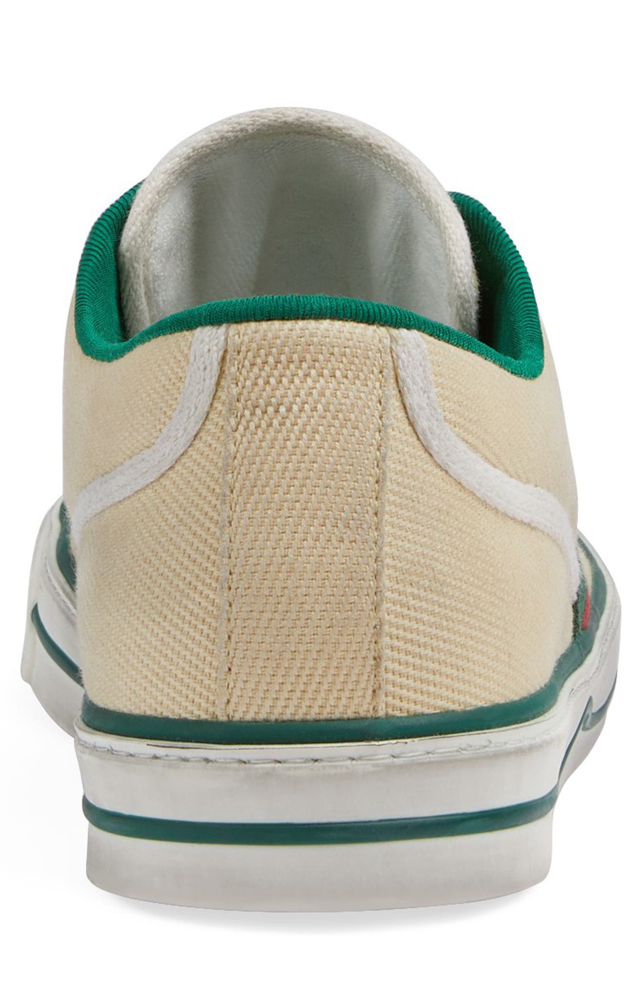 Gucci Web Canvas Low Top Sneaker, Alternate, color, 