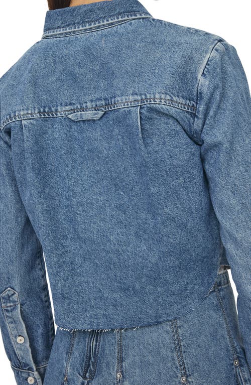 Warp & Weft Warp+weft Anr High-low Crop Denim Shacket
