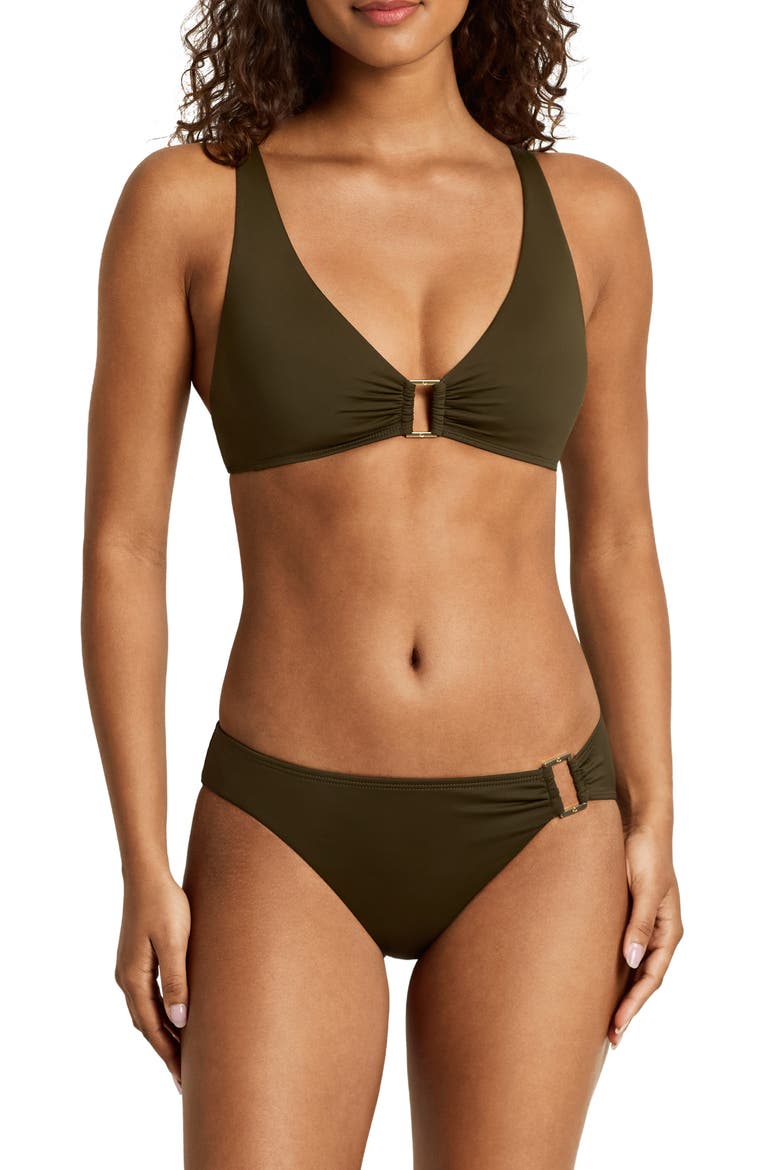 Ring Bikini Top, Alternate, color, DARK OLIVE